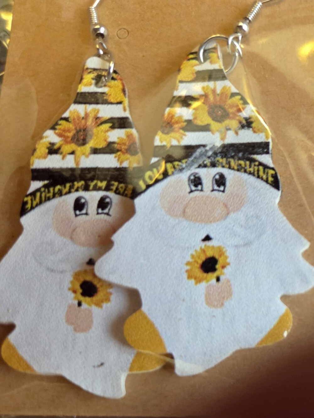 Sunflower Gnome Earrings